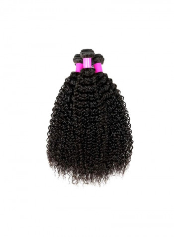 3-Piece Curly Human Hair Set Black