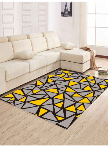 Geometric Pattern Anti-Slip Floor Mat Multicolour 80(W)x120(L)centimeter