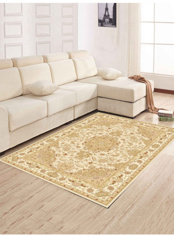 Geometric Water Absorbent Floor Mat Beige 80(W)x120(L)centimeter