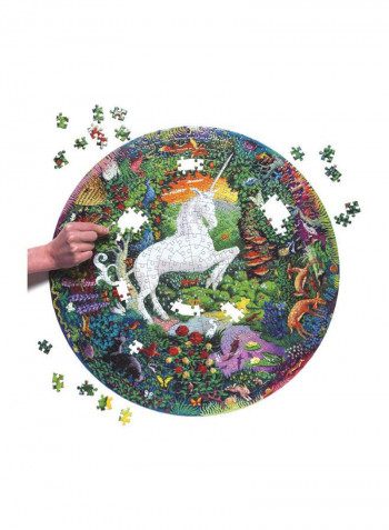 500-Piece Unicorn Garden Round Puzzle PZFUNG 23inch