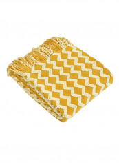 Geometry Print Tassel Throw Blanket Cotton Multicolour 120x220centimeter
