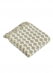 Geometry Print Tassel Throw Blanket Cotton Multicolour 120x220centimeter