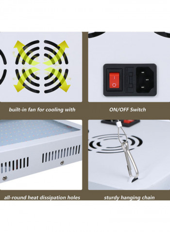 1800W LED Grow Light With Hanging Chains White
