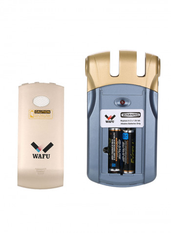 HF-018W WiFi Smart Electronic Smart Door Lock With 2 Remote Controllers Blue/Gold