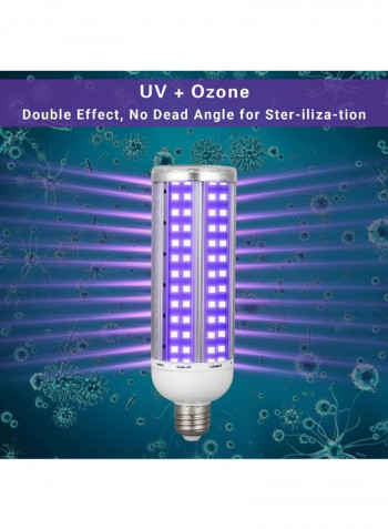 Adjustable Double Effect UV LED Light Silver/Blue 21.5 x 12 x 6centimeter