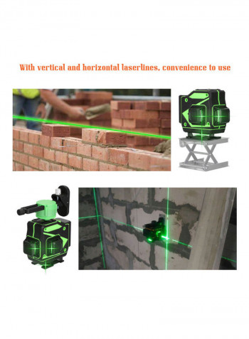 Multifunctional 3D 12 Lines Laser Level Tool Multicolour