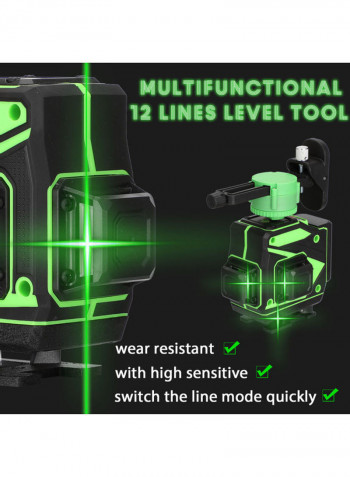 Multifunctional 3D 12 Lines Laser Level Tool Multicolour