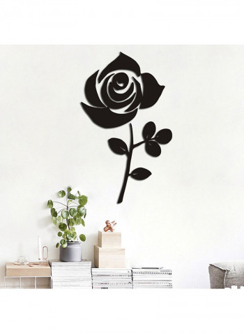 Rose Wall Sticker Black 60 x 90cm