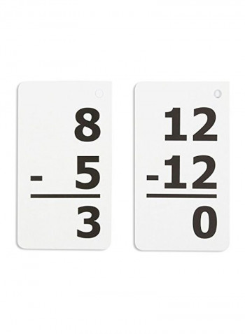 169-Piece Math Subtraction Flash Cards