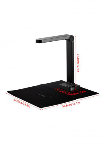 X500 High-Speed Document Camera Scanner 37.9x19.4x15.8cm Black