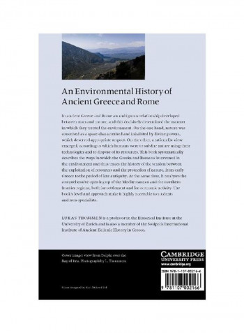 An Environmental History Of Ancient Greece And Rome Hardcover