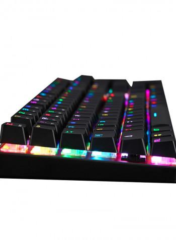 CK104 Wired USB Colourful LED Backlight Mechanical Gaming Keyboard - English And Russian Black