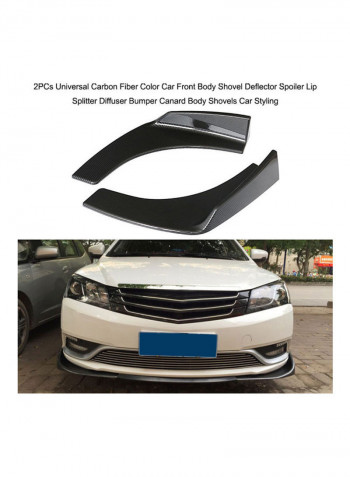 2-Piece Universal Car Front Body Shovel Deflector Spoiler Lip Splitter