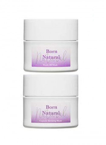 Vt X Bts Born Natural Capsule Sleeping Mask + Natural Wash Off Mask Set/Include - Bts 7 Photo Cards (108X148/A6 Size)
