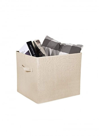 3-Piece Collapsible Storage Box Linen 16x12x10inch