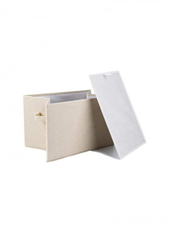 3-Piece Collapsible Storage Box Linen 16x12x10inch