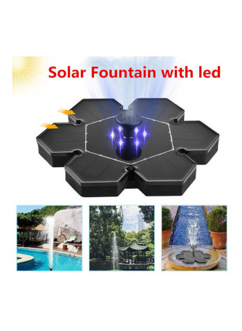Solar Fountain with LED Light for Garden Decoration Multicolour 22.5 x 22.5 x 22.5cm
