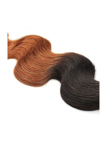 Wavy Hair Extension Black/Brown 12inch