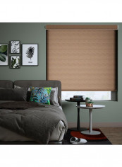 Single Mist Solar Non-Blackout Roller Blind Brown 160x175cm
