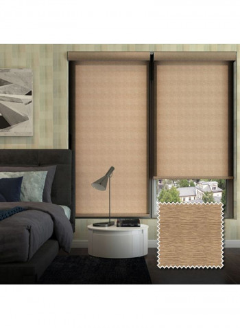 Single Mist Solar Roller Non-Blackout Window Shade Beige 160x175cm