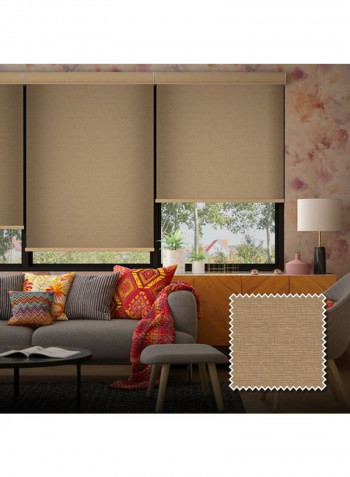 Single Mist Solar Roller Non-Blackout Window Shade Beige 160x175cm