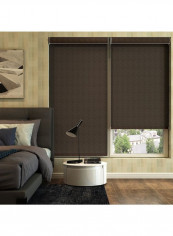 Single Mist Solar Roller Non-Blackout Window Shade Brown 160x175cm