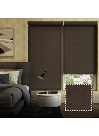 Single Mist Solar Roller Non-Blackout Window Shade Brown 160x175cm