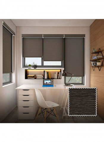 Single Mist Solar Roller Non-Blackout Window Shade Dark Grey 160x175cm
