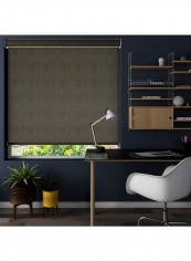 Single Mist Solar Roller Non-Blackout Window Shade Grey 160x175cm