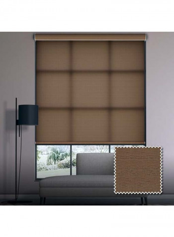 Single Mist Solar Roller Non-Blackout Window Shades Brown 160x175cm