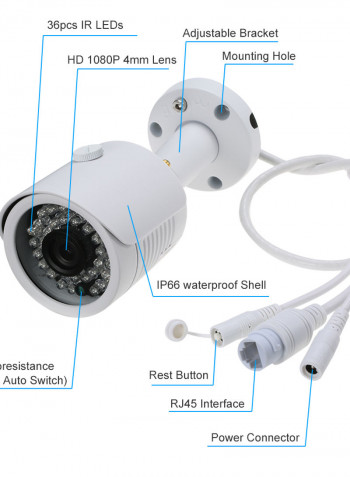 1080P HD Wireless Wi-Fi 36 Infrared LED Lights Night Vision IP CCTV Camera