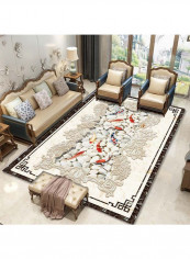 3D Fishpond Pattern Soft Anti-Slip Carpet Multicolour 140x200cm