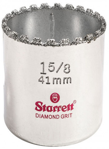 Diamond Grit Hole Saw Silver 41millimeter