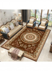 European Style Floral Pattern Carpet Multicolour 140x200cm