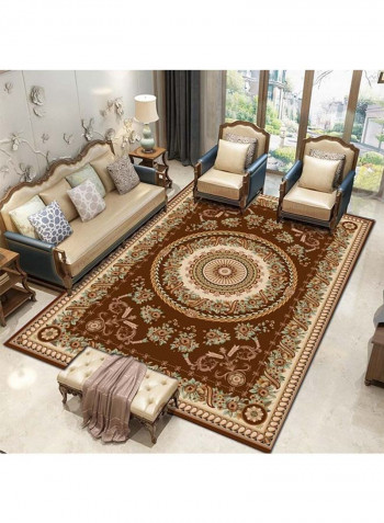 European Style Floral Pattern Carpet Multicolour 140x200cm