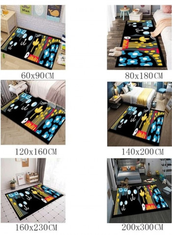 Modern 3D Cute Print Rectangle Eco-Friendly Soft Rug Multicolour 140x200cm
