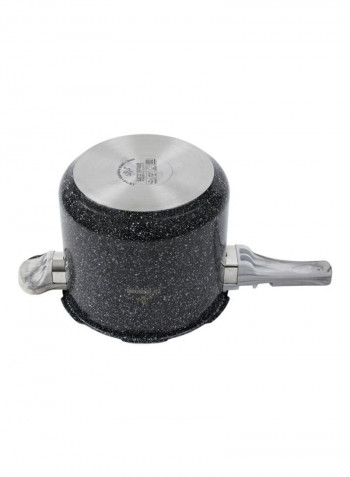 Stainless Steel Pressure Cooker Set Black/Silver/Clear 24cm