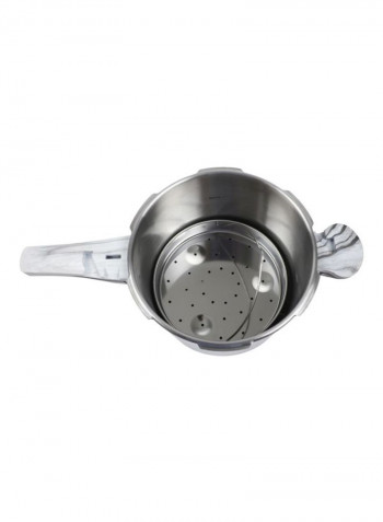 Stainless Steel Pressure Cooker Set Black/Silver/Clear 24cm