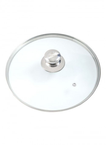 Stainless Steel Pressure Cooker Set Black/Silver/Clear 24cm