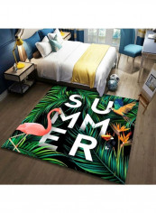 Summer Themed Anti-Slip Rug Multicolour 140x200cm
