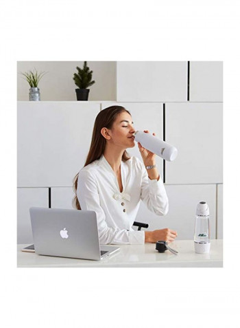 2-Piece Boulder Water Bottle Set White/Clear/Black