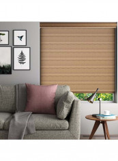 Single Mist Solar Non-Blackout Fabric Window Shade Brown 160x175cm
