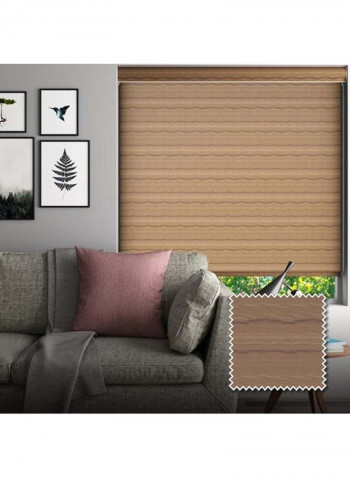Single Mist Solar Non-Blackout Fabric Window Shade Brown 160x175cm