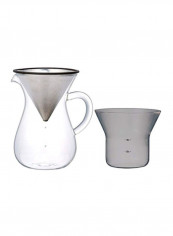 Glass Carafe With Strainer Clear/Silver 4.9x7x5.5inch