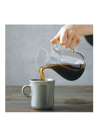 Glass Carafe With Strainer Clear/Silver 4.9x7x5.5inch