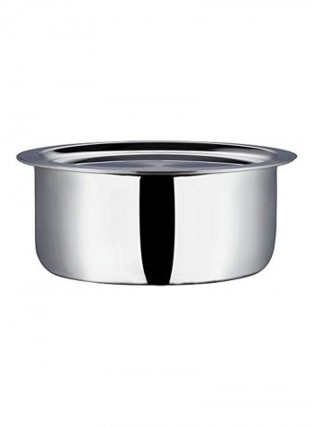 Stainless Steel Tope With Lid Silver 24cm