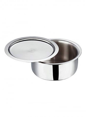 Stainless Steel Tope With Lid Silver 24cm