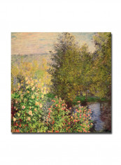 Corner Of The Garden At Montgeron Canvas Wall Art Green 24 x 24inch