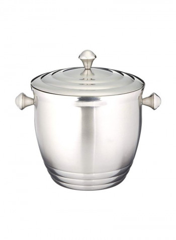 Metal Ice Bucket Silver 9.4inch