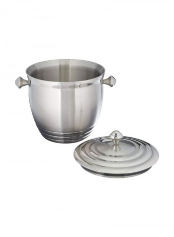 Metal Ice Bucket Silver 9.4inch